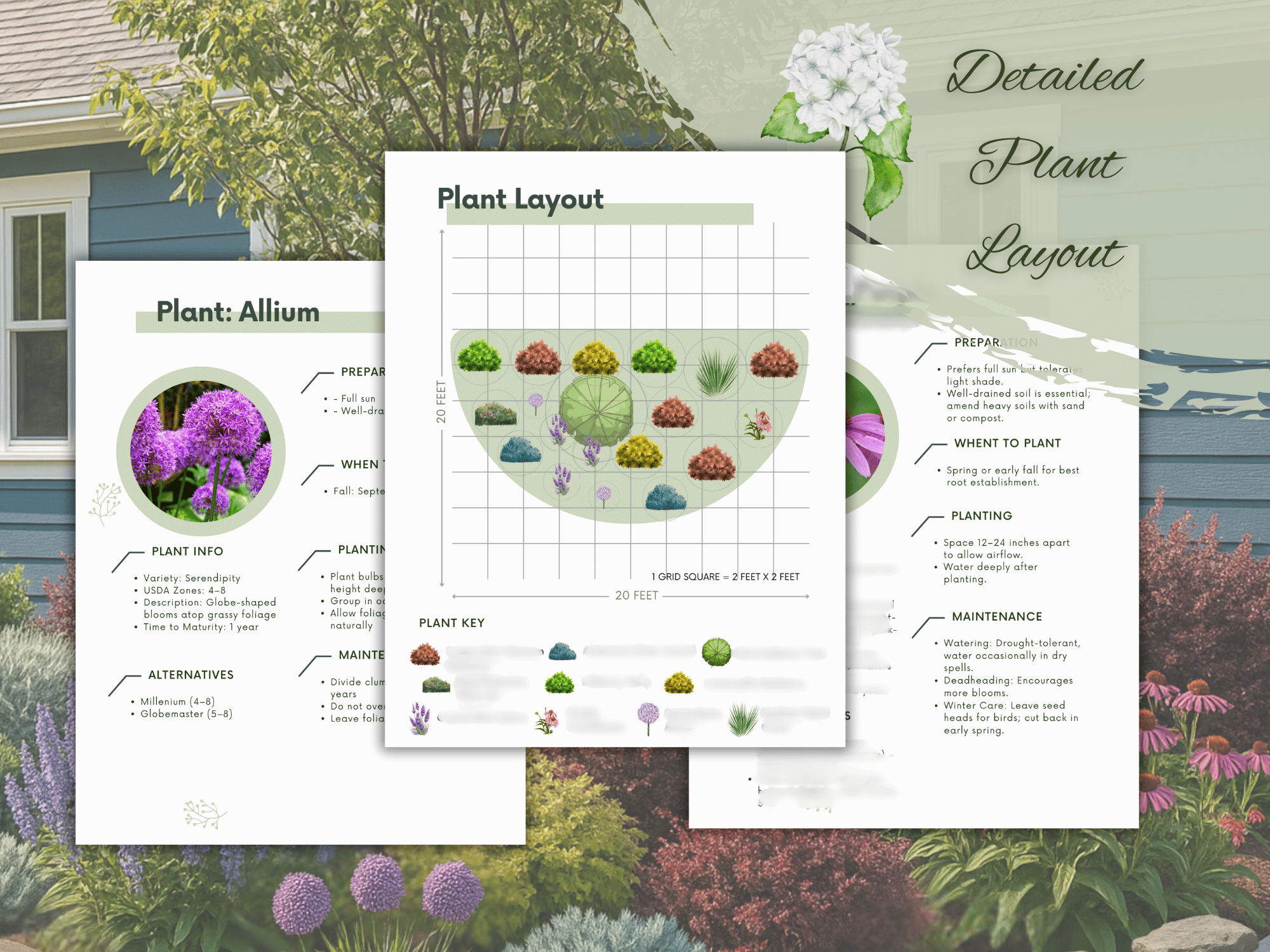 Full sun perennial garden landscape design, image size:2000x1500
